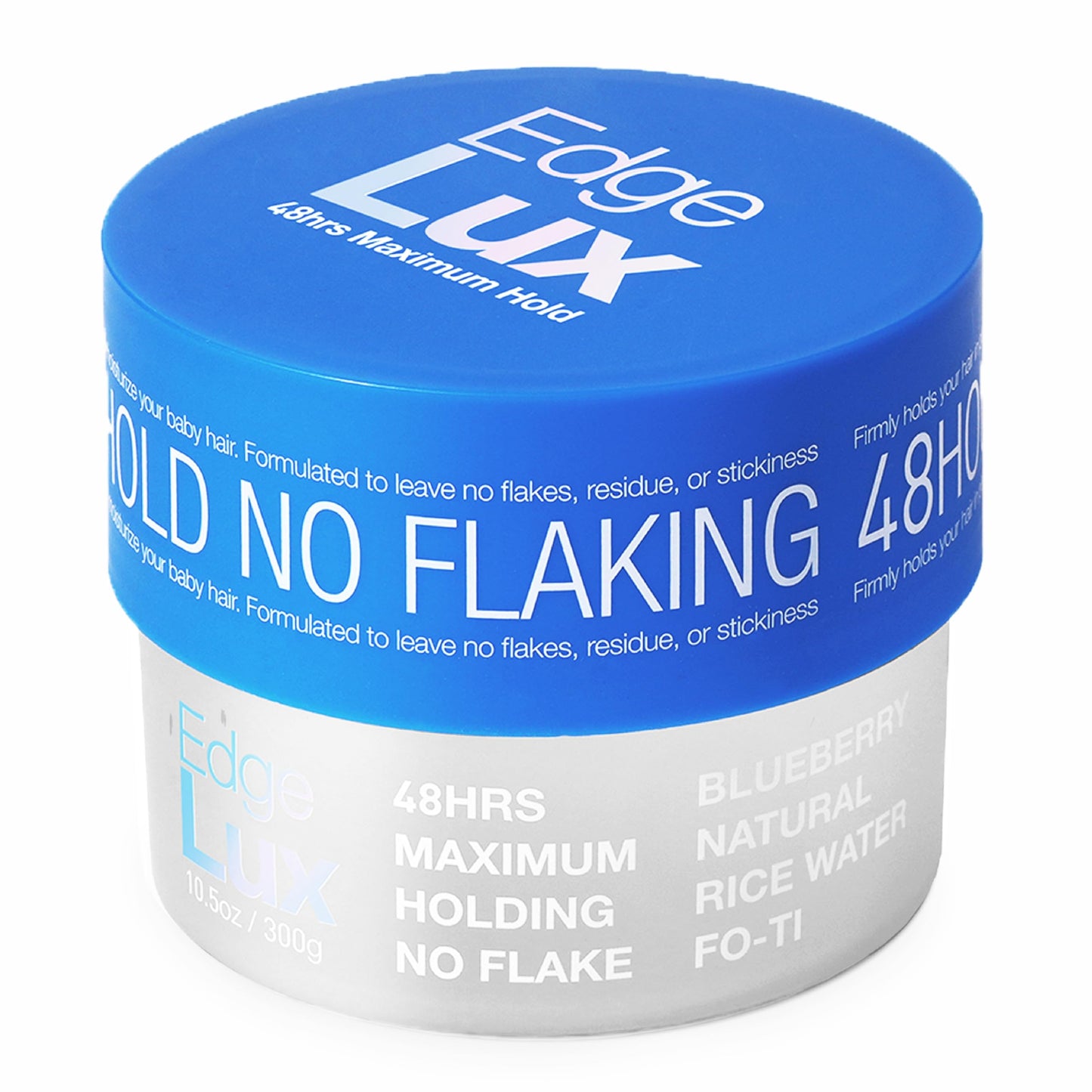 Lux Collection Edge Control Gel for 4C Hair - 48 Hour Maximum Hold Edge Control, Edge Lux with Castor Oil, Keratin & Biotin, Non-Flaking Styling Gel
