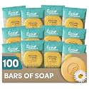 Eco Botanics Travel Size Hotel Toiletry Set 100 Count 0.85 oz Bottles Guest Amenities for Vacation Rentals and Short Term Rentals Paraben Free White