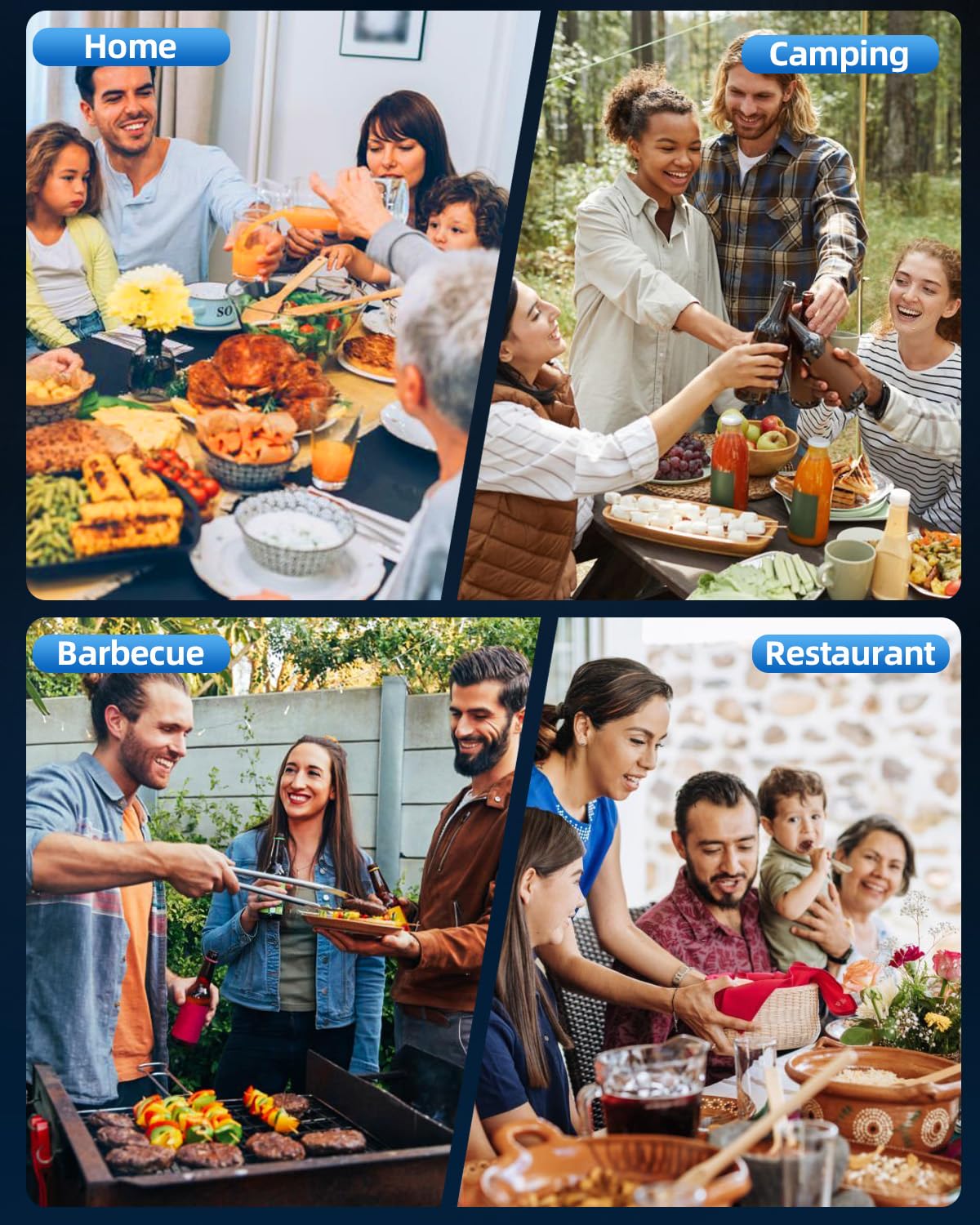 Sweet Alice Electric Salt & Pepper Grinder Set – 2-Pack, Adjustable Coarseness, LED Light, One-Hand Operation, Stainless Steel Black