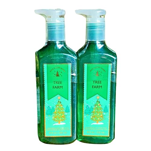 Bath & Body Works Cleansing Gel Hand Soap, Pack of 2, 8oz Each Bottle (Tree Farm)