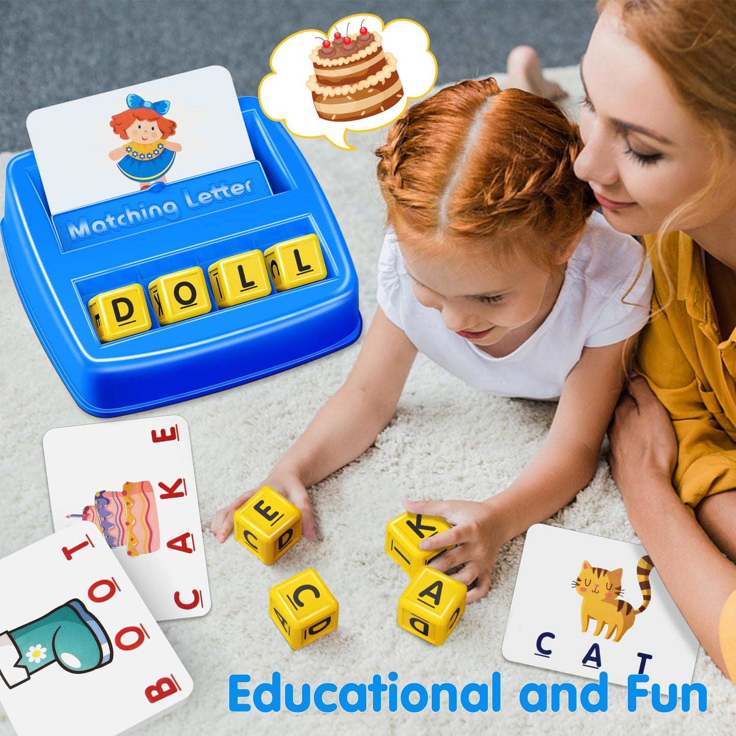 NARRIO Matching Letter Game – Educational ABC Learning Toy for Kids Ages 3–8, Fun Preschool Spelling Gift for Boys & Girls, Perfect for Birthdays & Christmas