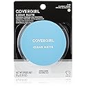 COVERGIRL Clean Matte Pressed Powder, Oil Control Powder, 1 container, .35 Fl Oz, Face Powder, Oil Free Loose Powder, Matte Finish, Lightweight, Shine