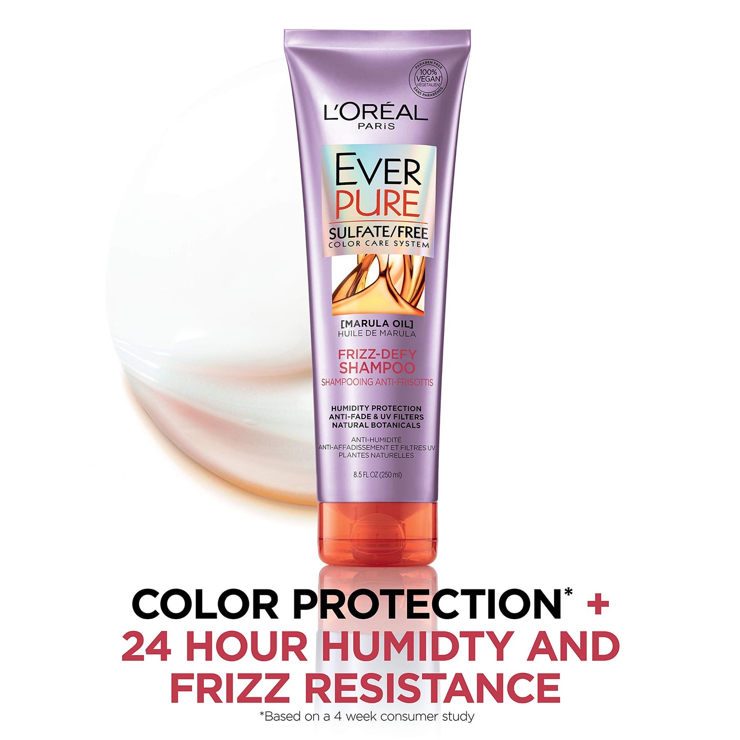 L'Oréal Paris EverPure Sulfate Free Frizz Defy Shampoo, 8.5 fl. oz.