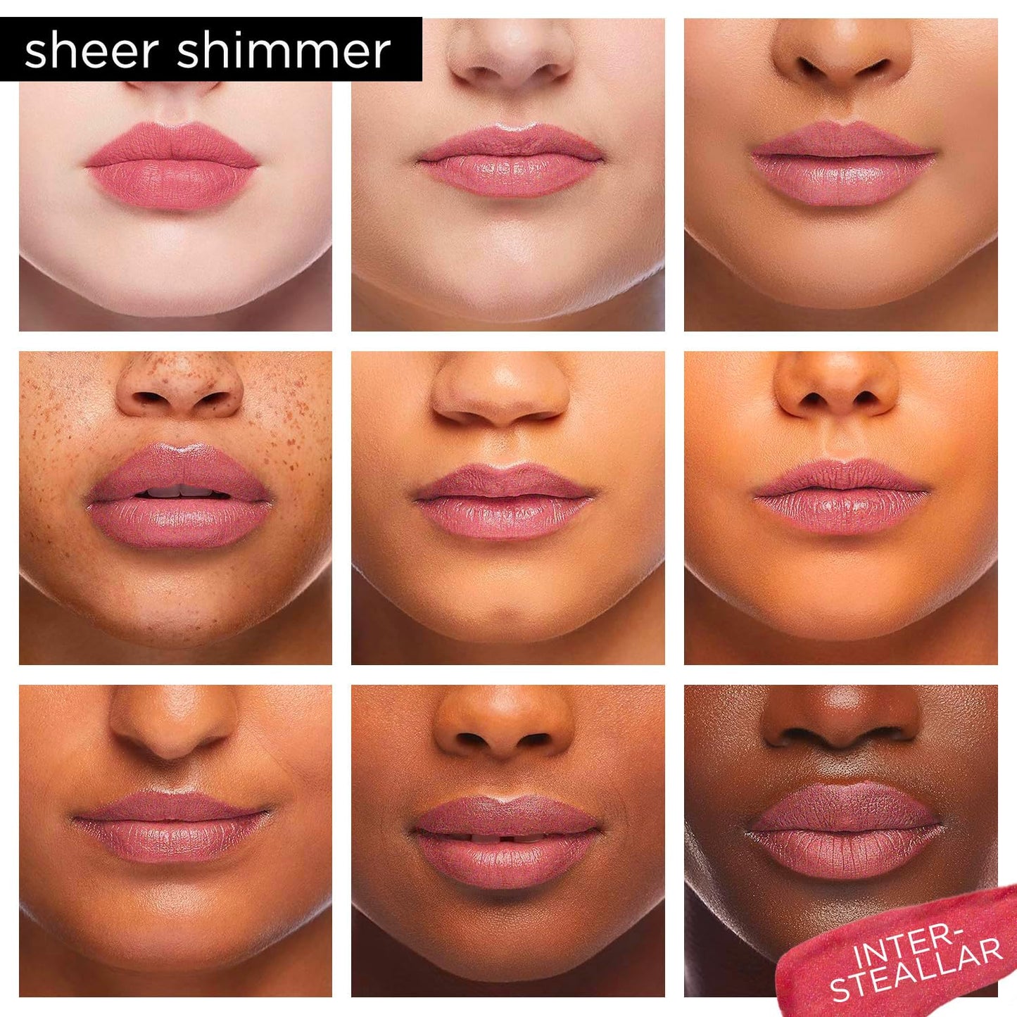 Pure Illumination Light-Up Lip Gloss with LED-Lit Applicator Brush + Side Mirror, Jojoba Oil, & Vitamin E - Interstellar Sheer Tint