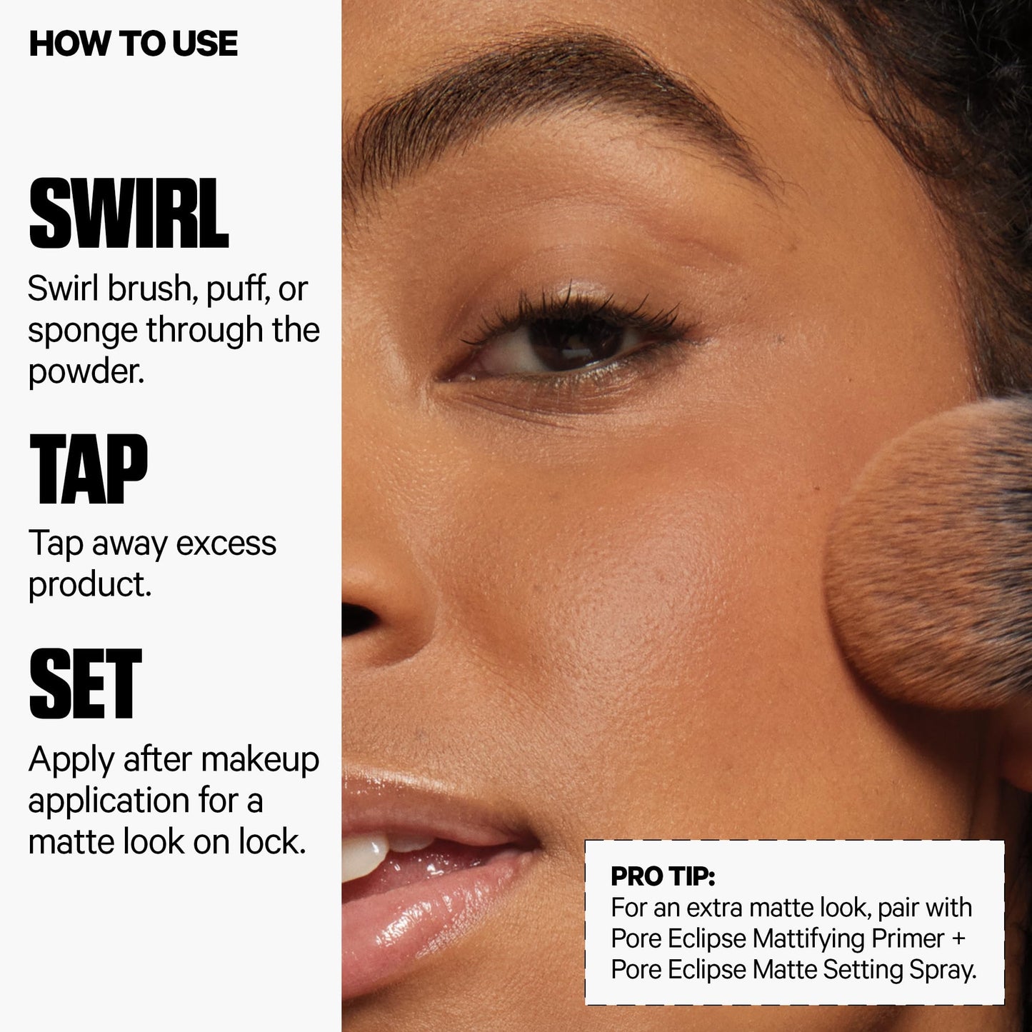 Milk Makeup Pore Eclipse Matte Translucent Setting Powder - Controls Shine, Blurs Pores + Sets Makeup Up to 16 Hours - Weightless, Talc-Free Formula