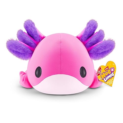 Hug-A-Lumps Axolotl Ally by ZURU, Medium, 3.3 lbs, Cuddly Squishy Weighted Plush, Sleeping Pillow Plush, Stuffed Animal (Axolotl)