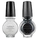 K0nad Nail Art Stamping Polish 11ml - Set of 2 (Black & White Set) Beauty & Personal Care KONAD