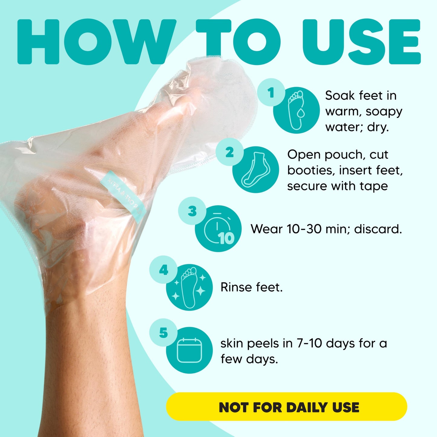 Onyx Professional Foot Peel Mask Callus Remover, 2 pack - Dead Skin Remover, Foot Exfoliator, Cracked Heel Repait, Peeling Callus Removing Foot Mask