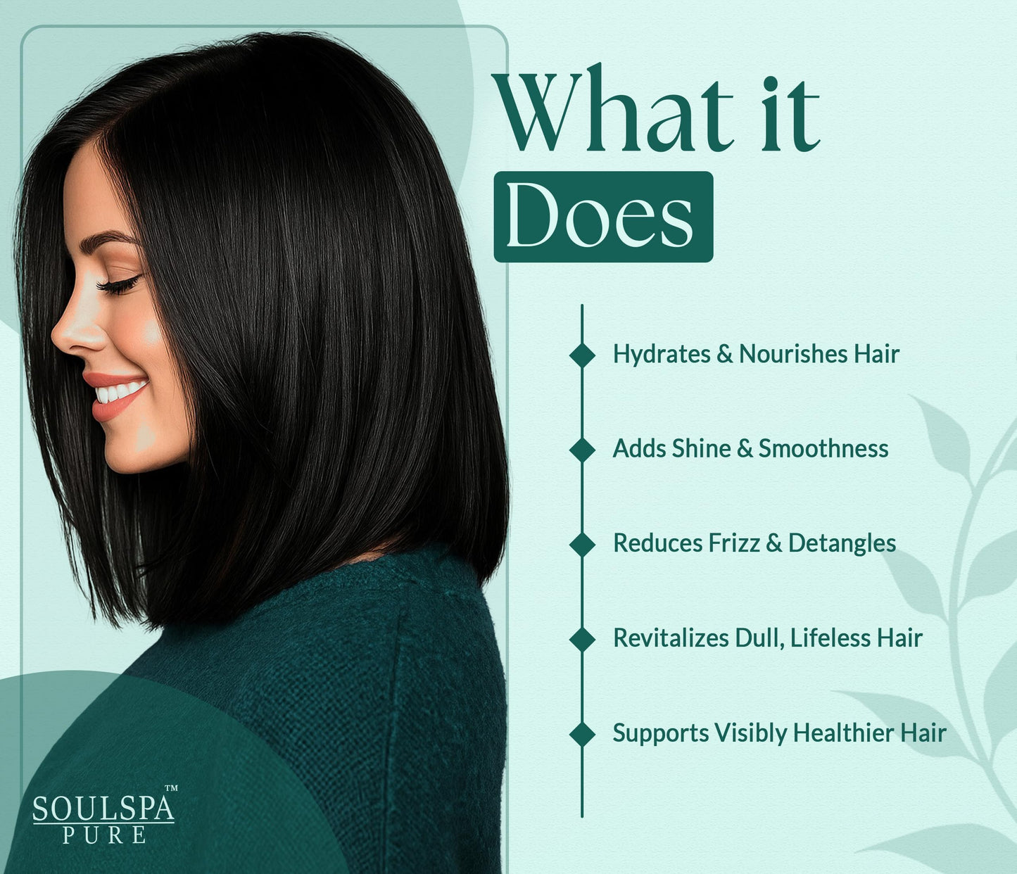 SOULSPA PURE Biotin Peppermint & Tea Tree Shampoo and Conditioner Set - Sulfate Free Scalp Care for Thinning & Color-Treated Hair - Clarifying Formula