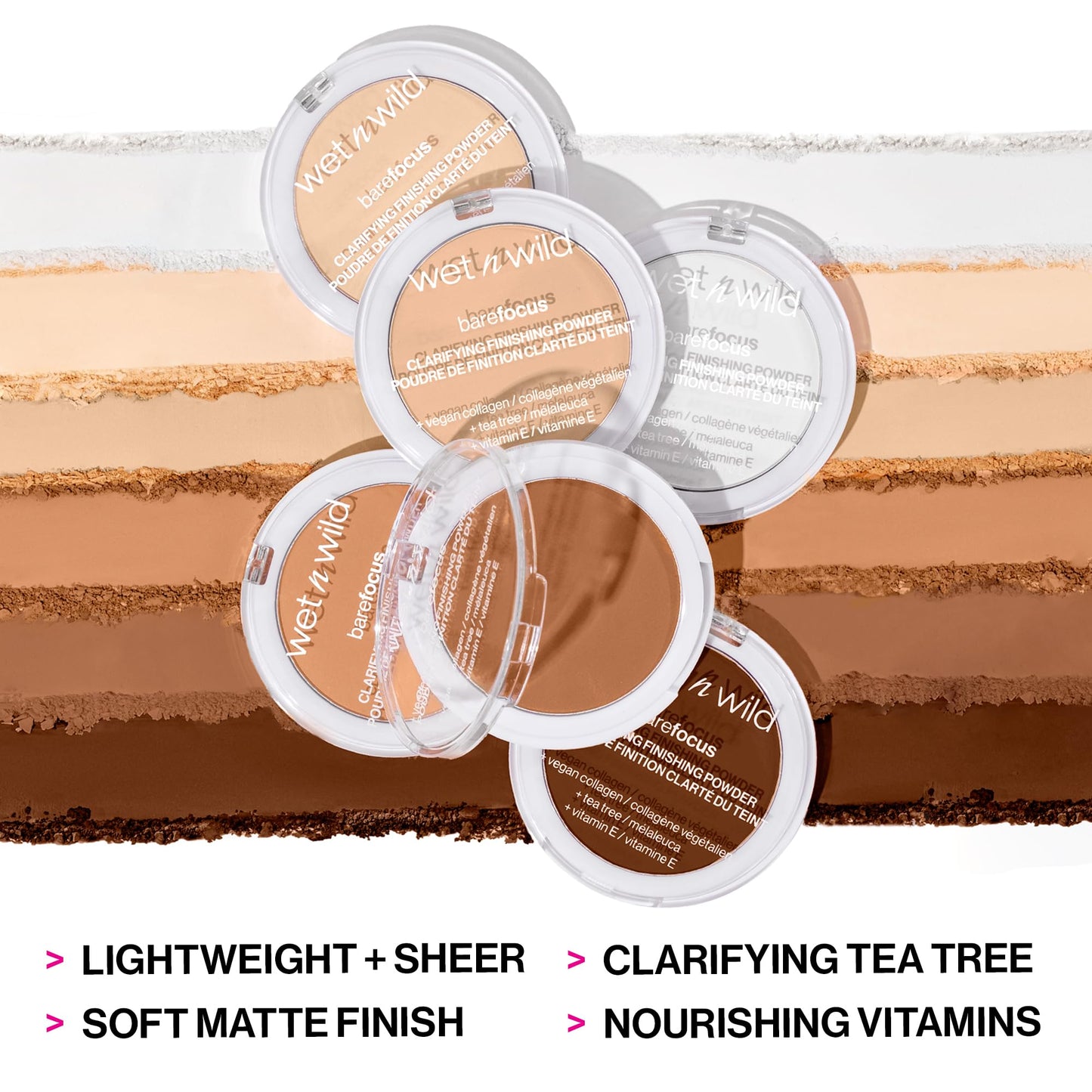 wet n wild Bare Focus Clarifying Finishing Powder | Matte | Pressed Setting Powder Medium-Tan Beauty and Personal Care wet n wild