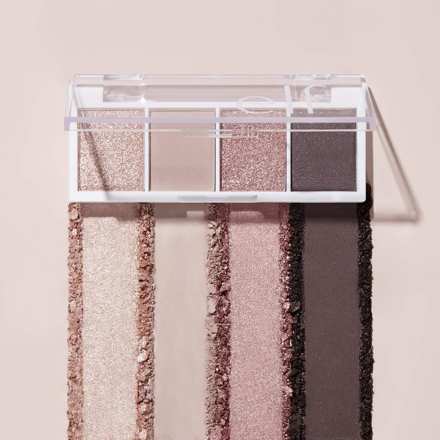 e.l.f. Bite-Size Eyeshadow, 4 Ultra-Pigmented Matte & Shimmer Shades, Rose Water, 0.12 Oz (3.5g)