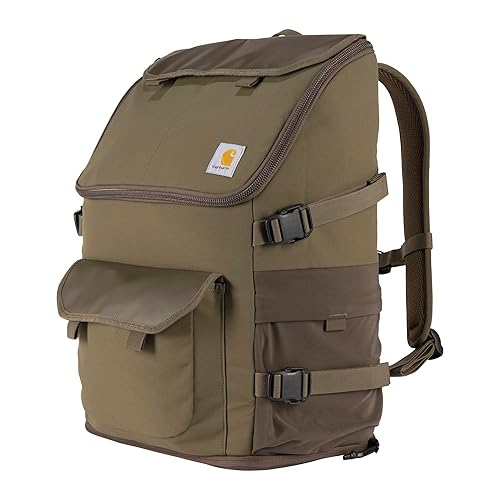 Carhartt 35L Nylon Workday Backpack, Durable Water-Resistant Pack with 15" Laptop Sleeve and Adjustable Shoulder Straps, Tarmac