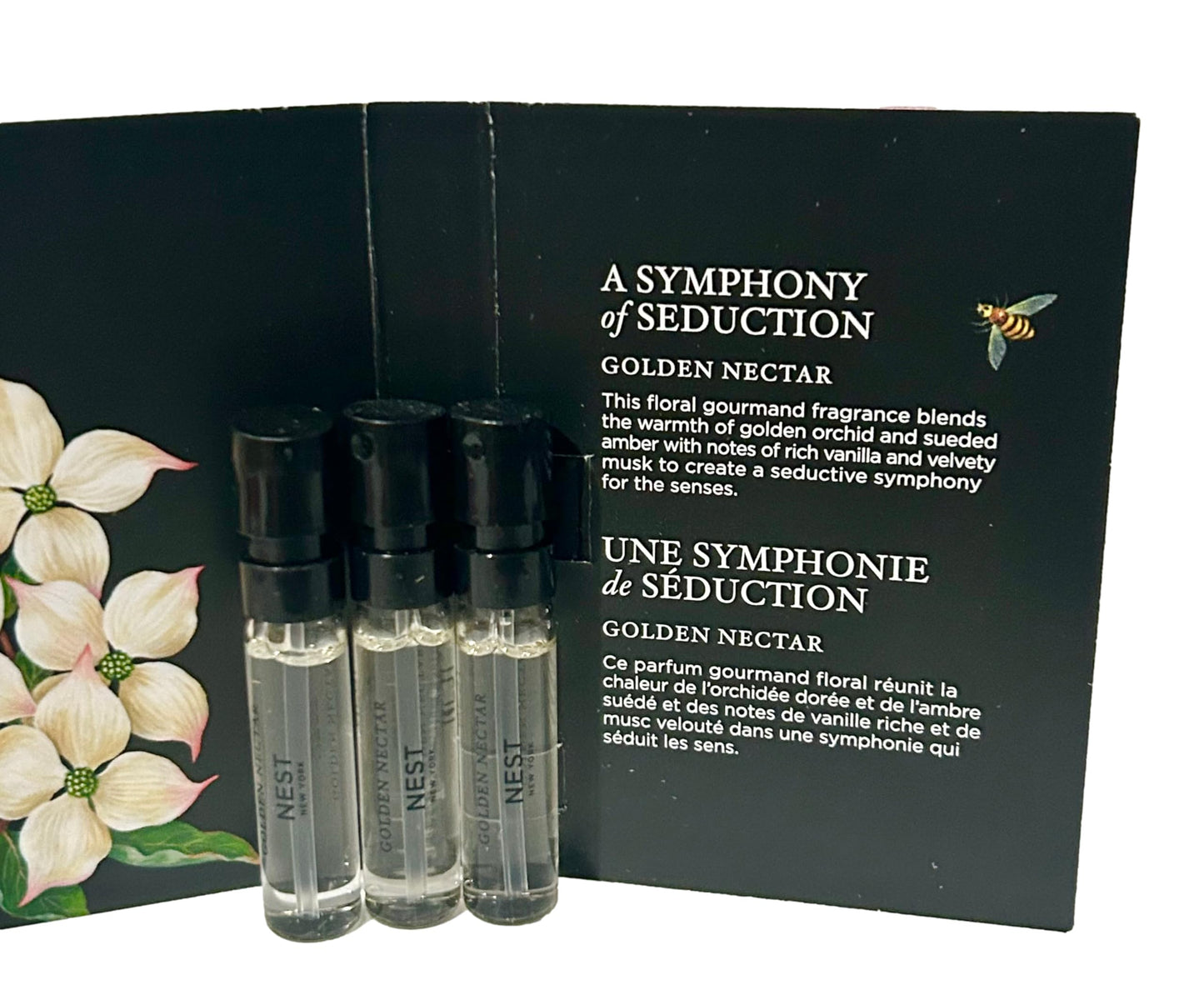NEST GOLDEN NECTAR Sample Perfume Parfum 1.5 ml / 0.05 fl.oz - Vial Spray Set of 3 Vials (1457)