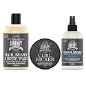 Uncle Jimmy Clean, Condition & Style Regimen for Fine & Medium Hair - 3-Step Hair Care System with Shampoo, Conditioner & Styling Cream - Lightweight