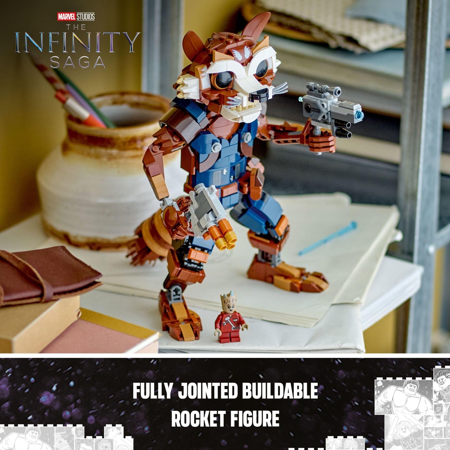 LEGO Marvel Rocket & Baby Groot Minifigures 76282 – Buildable Guardians of The Galaxy Toy for Kids 10+, Action Figure Gift for Boys & Girls