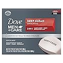 Dove Men+Care Men's Bar Soap Deep Clean 8 Bars More Moisturizing Than Bar Soap Effectively Washes Away Bacteria, Nourishes Your Skin 3.75 oz