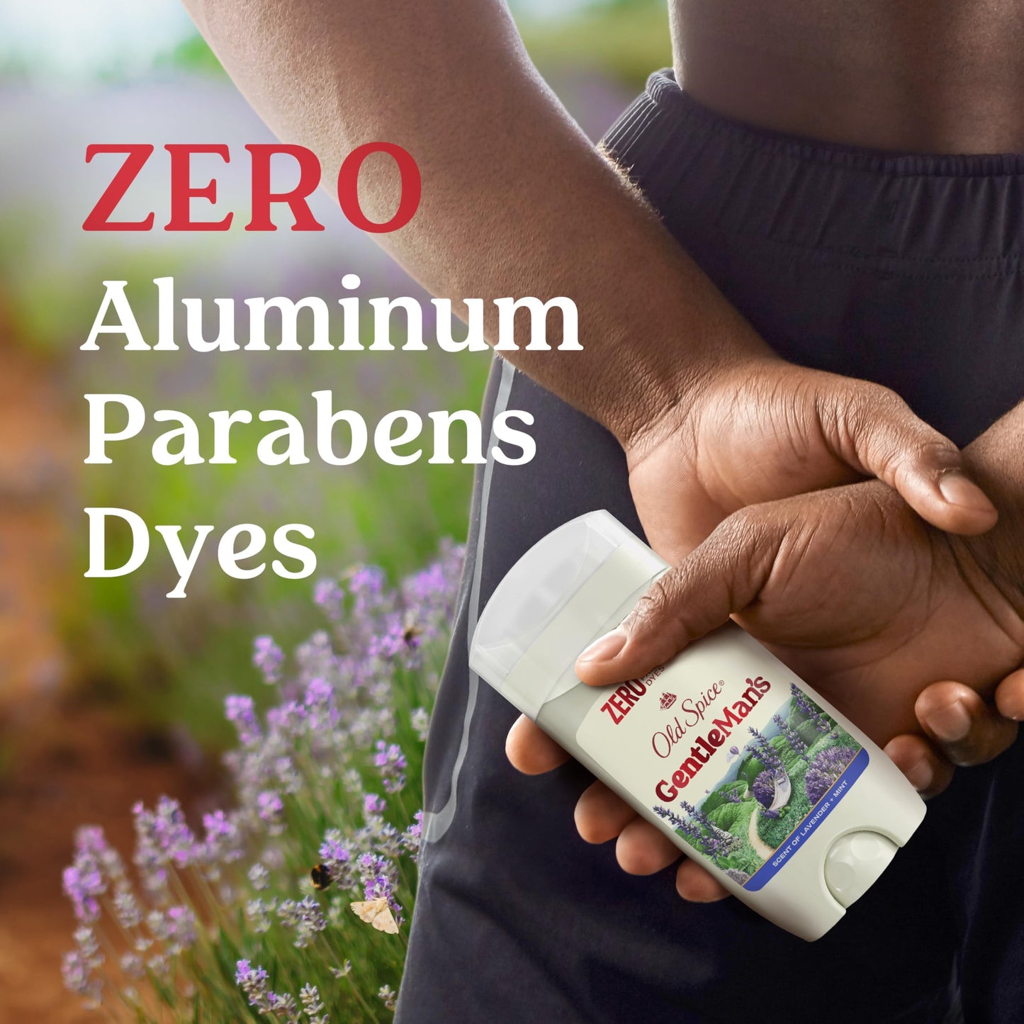 Old Spice GentleMan's Aluminum Free Dry Feel Deodorant for Men, 24/7 Lasting Freshness, Gentle on Skin with Skin Conditioners, Lavender + Mint Scent
