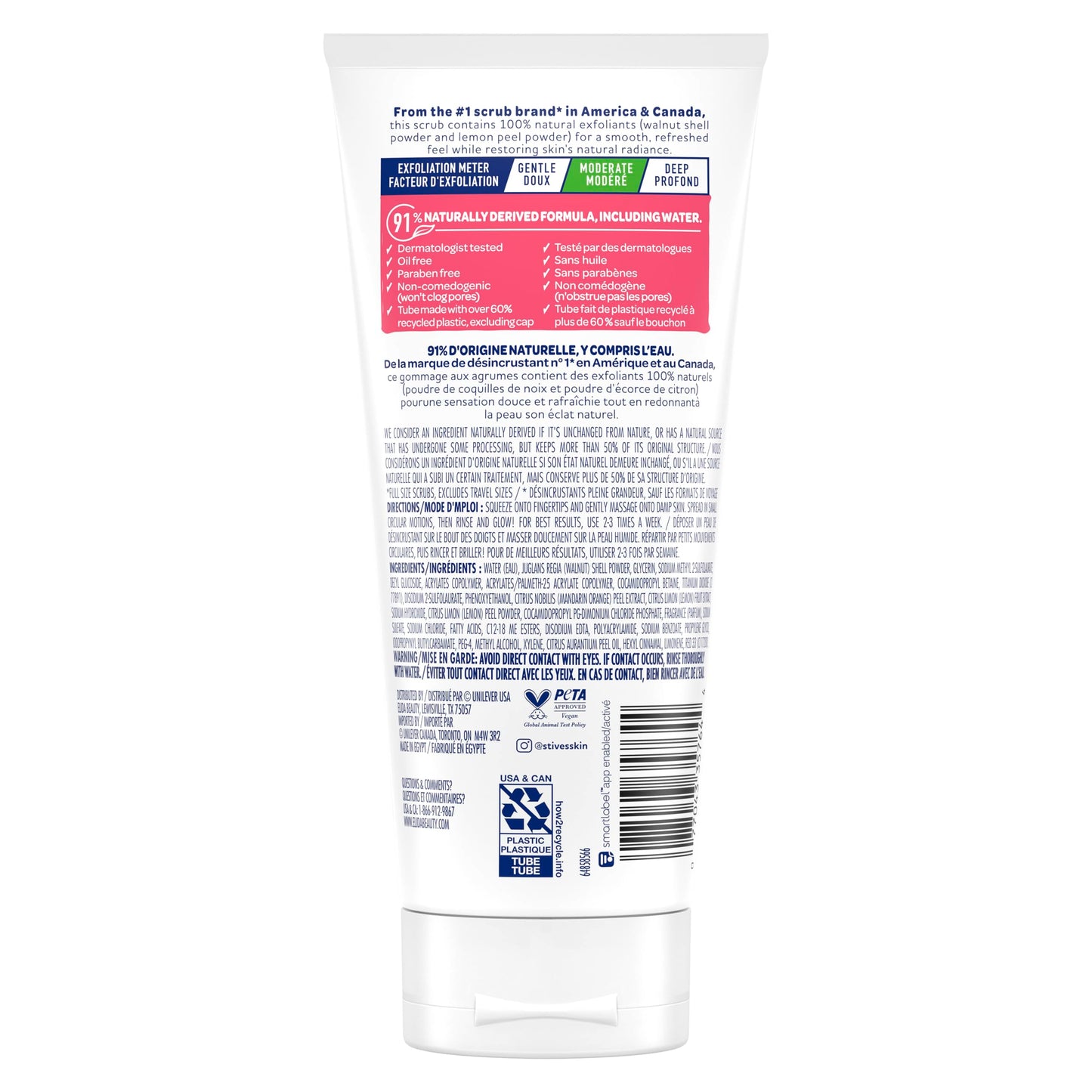 St. Ives Exfoliant Face Scrub 3-Pack - Skin-Brightening Pink Lemon & Mandarin for Glowing Skin, 6 Oz Ea