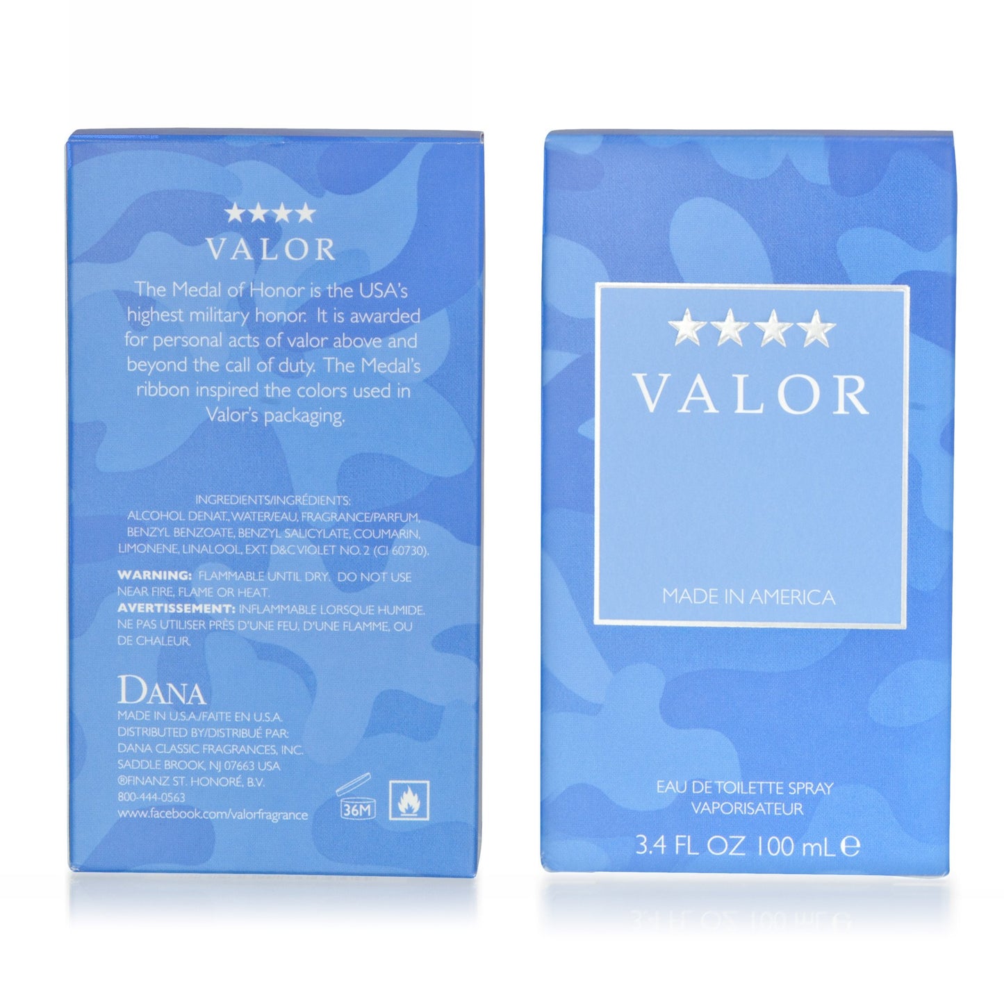 Valor by Dana 3.4 oz Eau De Toilette Spray for Men