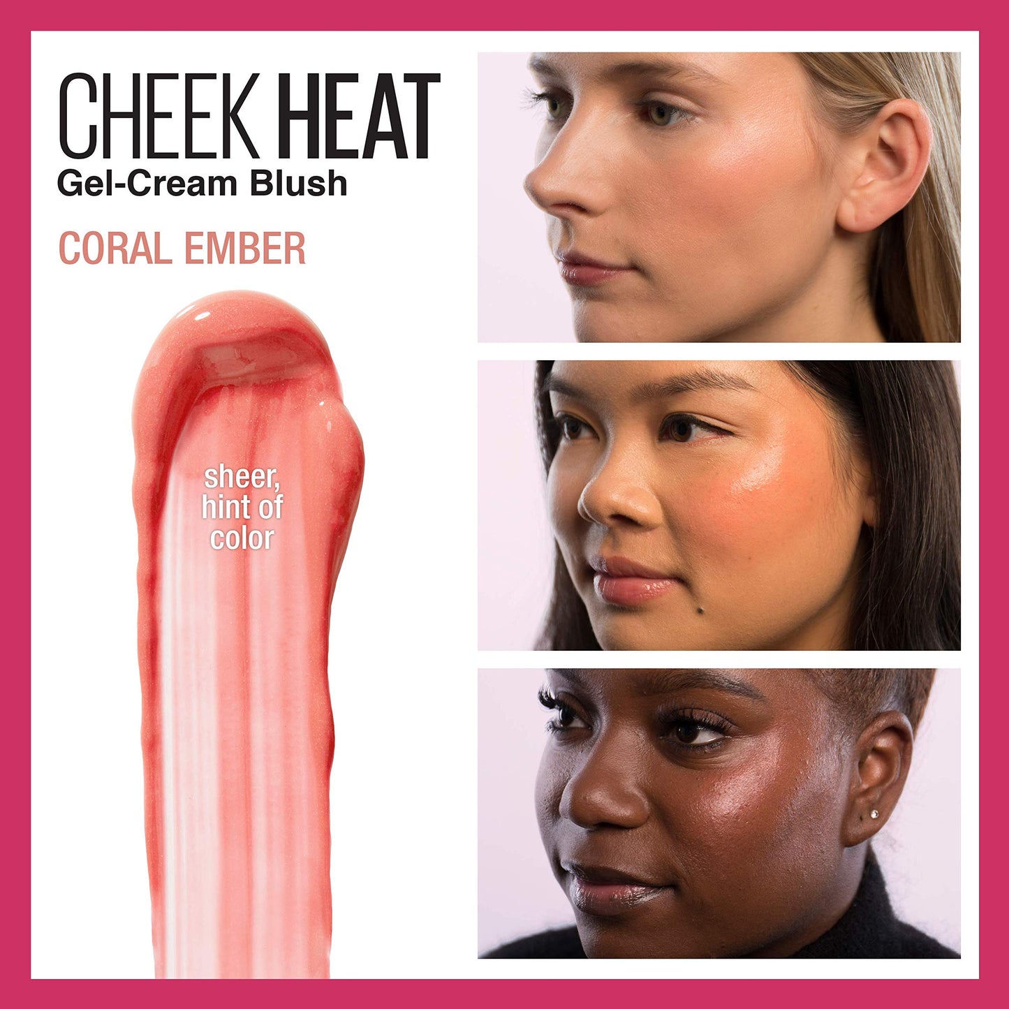 Maybelline New York Cheek Heat Gel-Cream Blush Makeup, Lightweight, Breathable Feel, Sheer Flush Of Color, Natural-Looking, Dewy Finish, Oil-Free