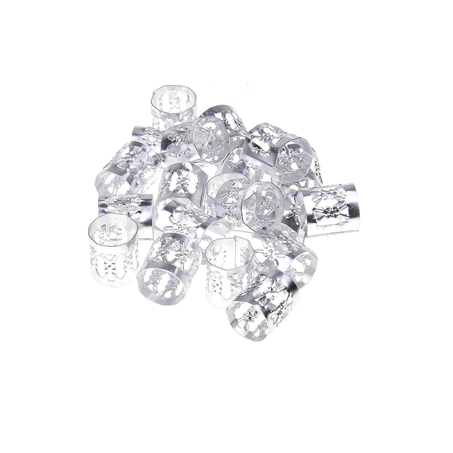 hair braid cuff gold and silver 200pcs - Kare & Kind 200x Aluminum Hair Cuffs