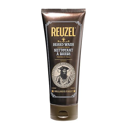 REUZEL Clean & Fresh Beard Wash, Softens Beard, Cleanses and Moisturizes, Gentle, Non-Comedogenic, Vegan Formula, Light Citrus Mint Scent, For All