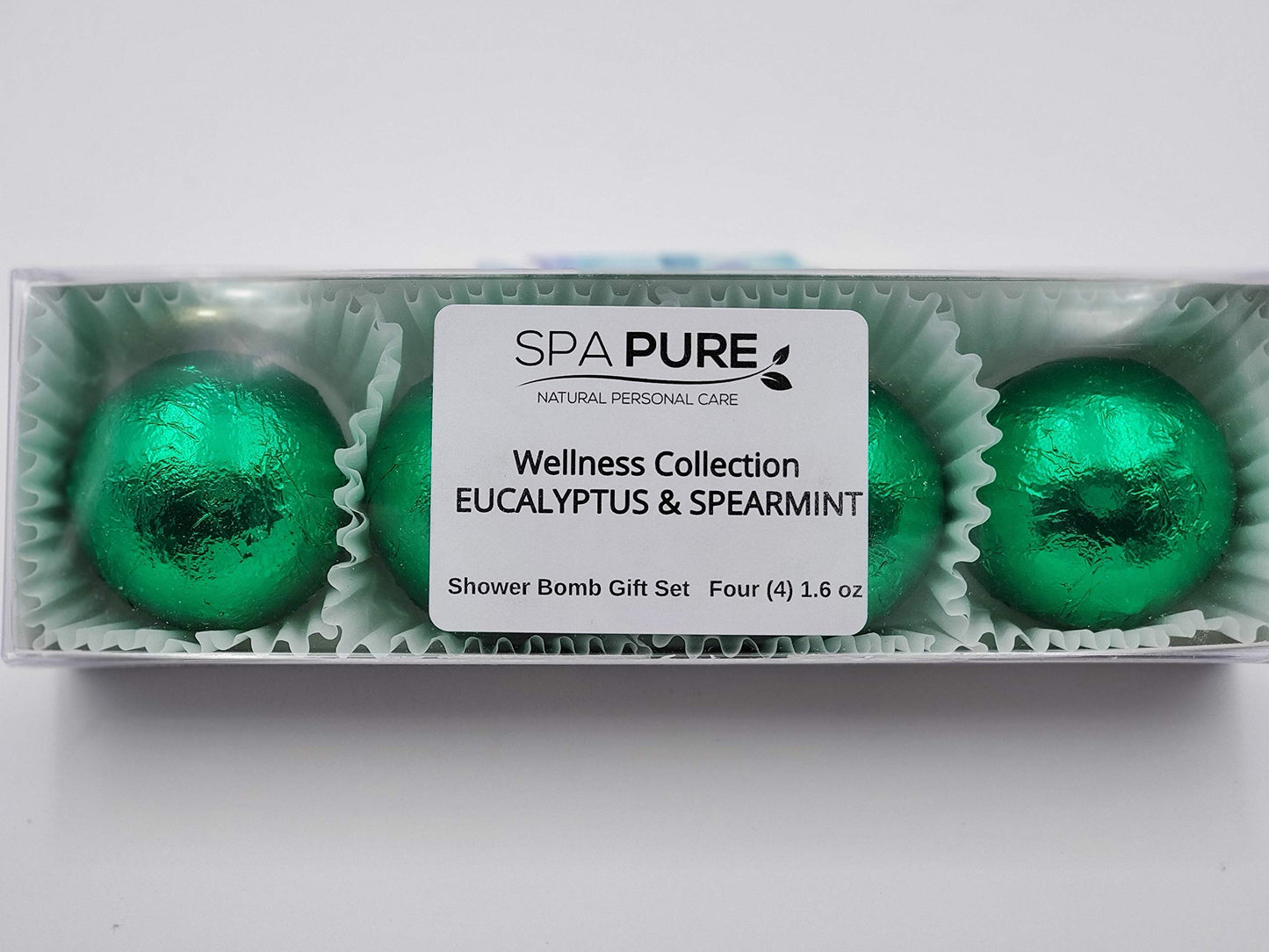 Spa Pure Eucalyptus Spearmint Aromatherapy Shower Steamers Bombs - Shower Bombs with Essential Oils - Unisex Bath Melts - Self Care and Relaxation…