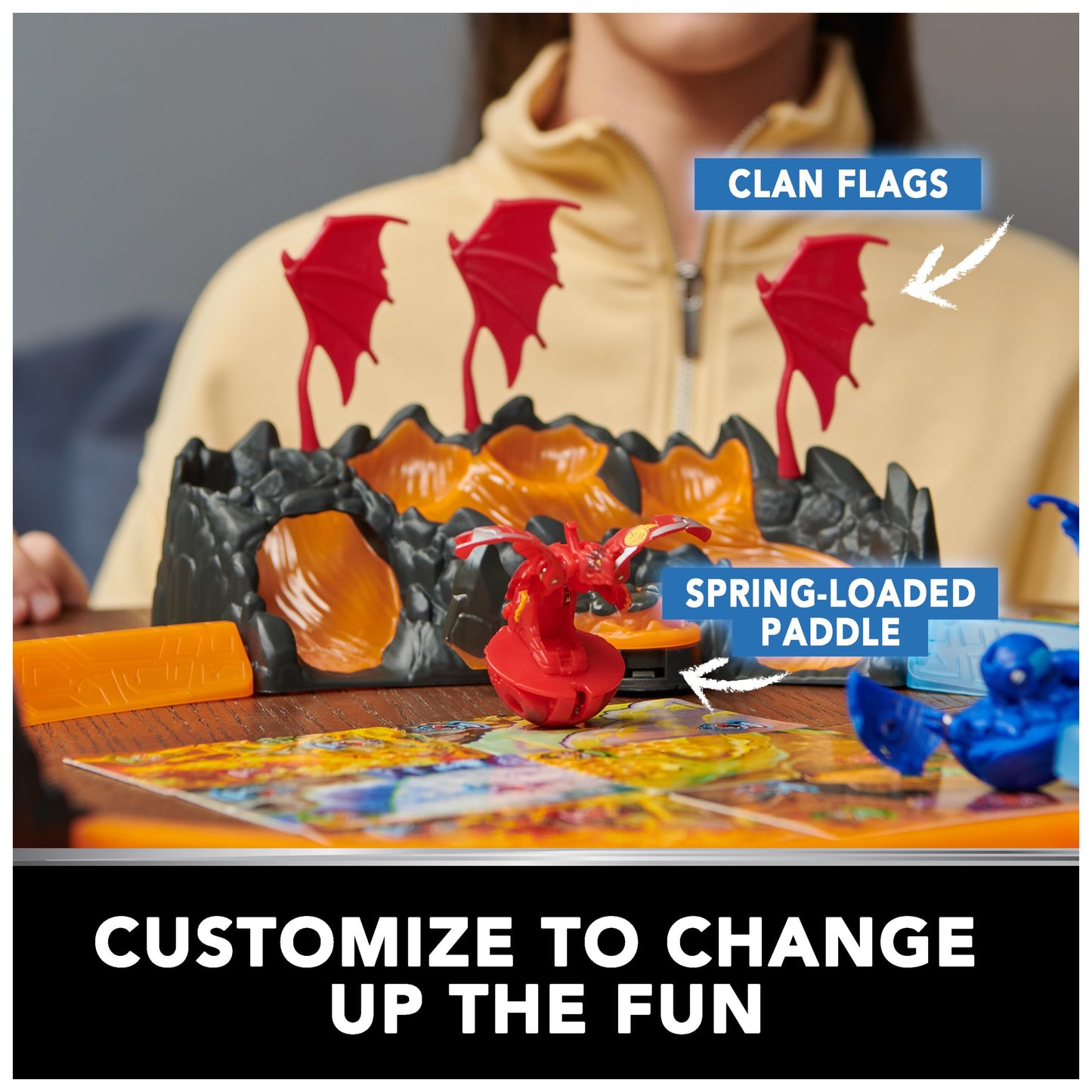 Bakugan Training Set with Titanium Dragonoid – Dragon Clan Themed Customizable Action Figure, Trading Cards & Playset for Kids Ages 6+