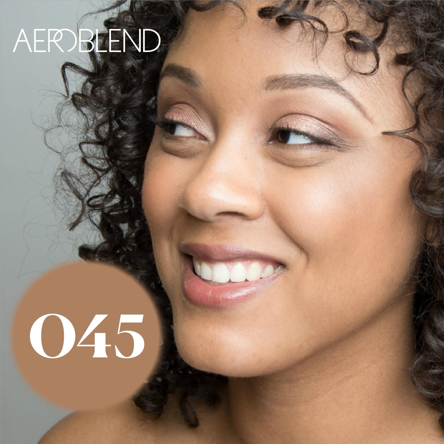 AEROBLEND Airbrush Foundation Makeup (O45) Professional, Water-Based, Buildable, Long-wearing, For all skin types, 1 oz