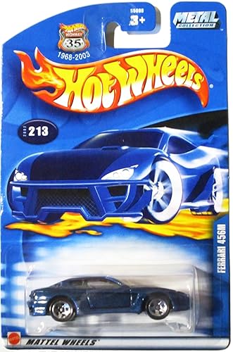 Hot Wheels 2002-213 Blue Ferrari 456M Highway 35 Metal Collection 1:64 Scale