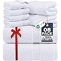 Utopia Towels 8 Piece Luxury Towel Set - Majestic Plush, Super Absorbent & Quicker-to-Dry, Thick 100% Ring Spun Cotton Towels for Bathroom, Spa…