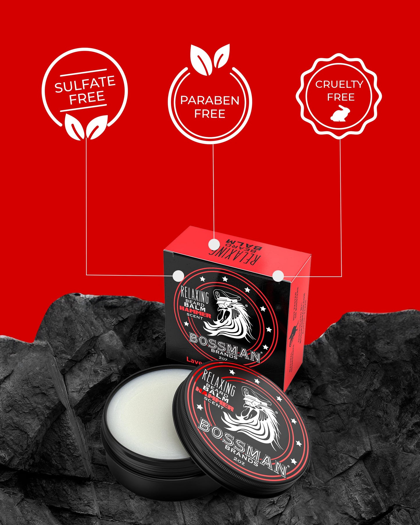 Bossman Beard Balm Variety Pack - Beard Grooming, Growth and Care Kit - Softener and Moisturizer - All 6 Scents