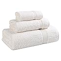 Superior Egyptian Cotton 3-Piece Towel Set, Basic Towels For Bathroom, Home Decor, Guest Bath, Shower, Apartment, Included 1 Face, 1 Hand, 1 Bath…