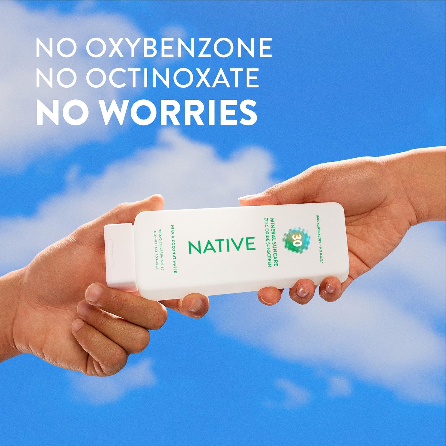 Native Mineral Sunscreen Lotion SPF 30, Pear & Coconut Water Scent, with 100% Mineral Zinc Oxide for Face & Body, Hawaii Compliant, Vegan, No White Beauty and Personal Care Native