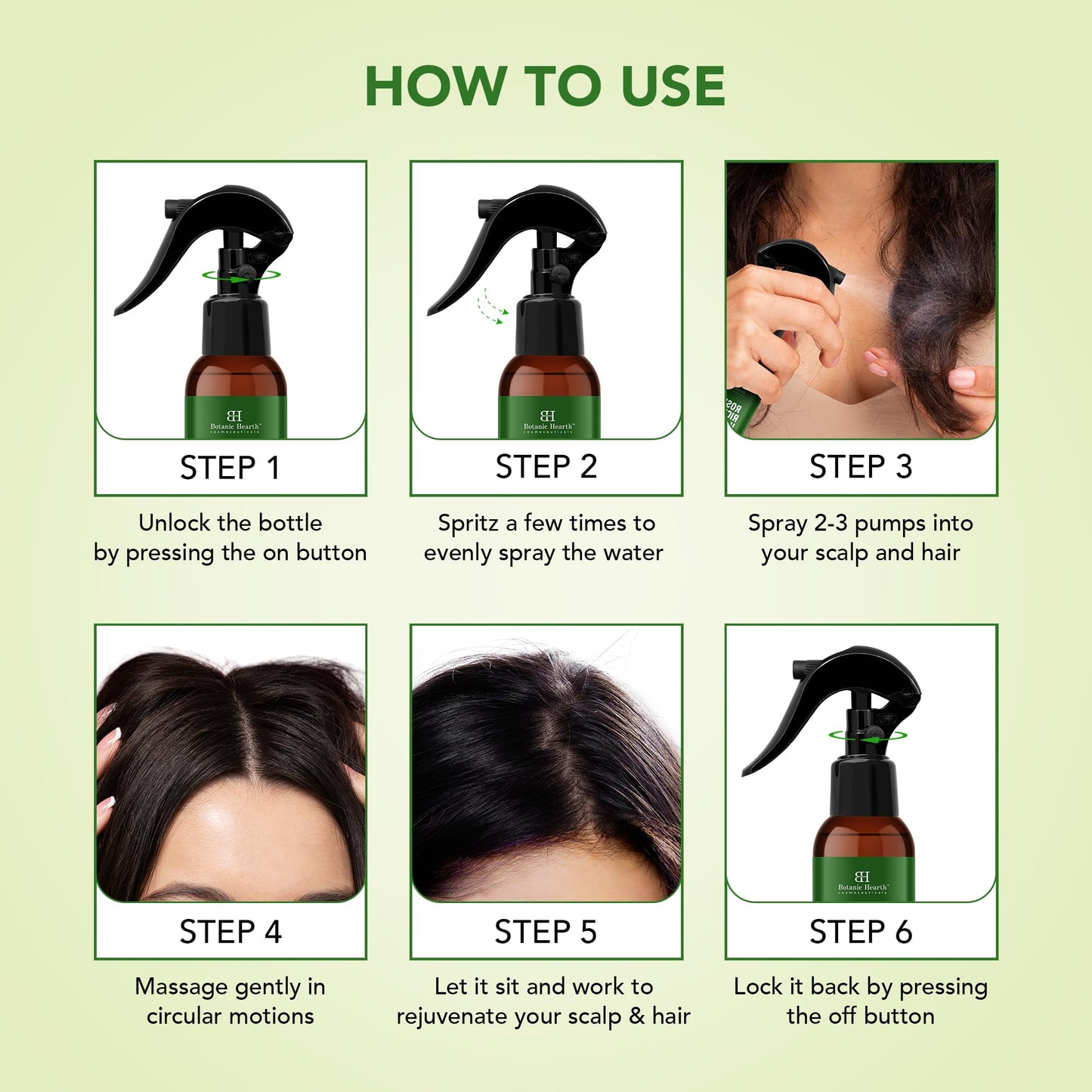 Botanic Hearth Rosemary & Rice Water Leave In Conditioner Hair Spray Bottle for Hair Growth, 6.8 Fl Oz, Root Enhncer, Korean Scalp Treatment Beauty and Personal Care Botanic Hearth
