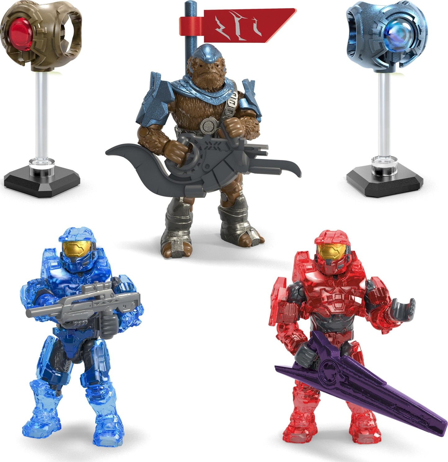 MEGA HALO Action Figures Building Set – 339-Piece Character Pack, 2-Inch Poseable Figures, Collectible Toy for Kids & Adults