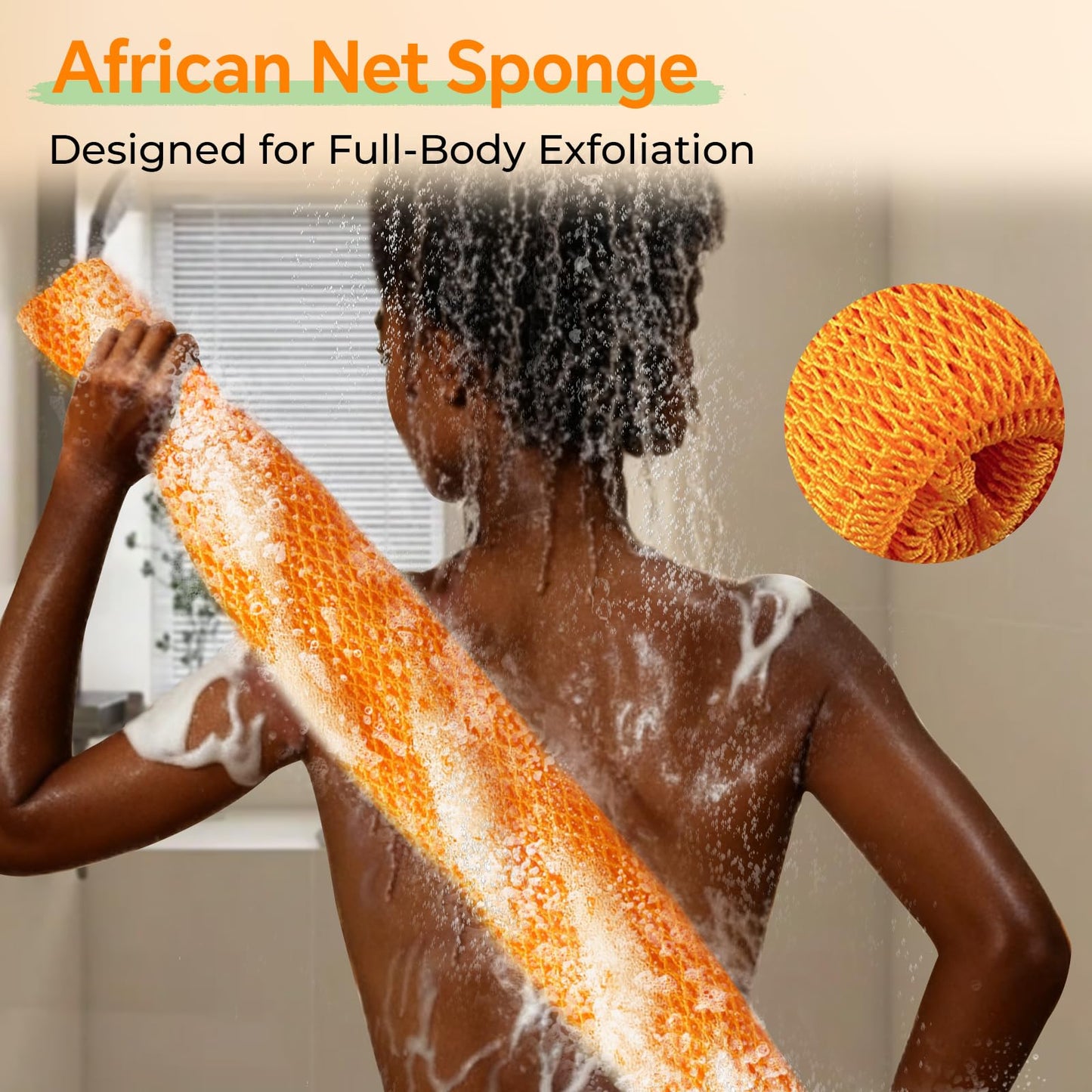 ORIENTLEAF Kojic Acid Soap with African Sponge Net, 4oz Turmeric Soap Bar, Fresh Citrus Scent, Gentle for Face and Body Wash with Vitamin C, Retinol Beauty and Personal Care ORIENTLEAF