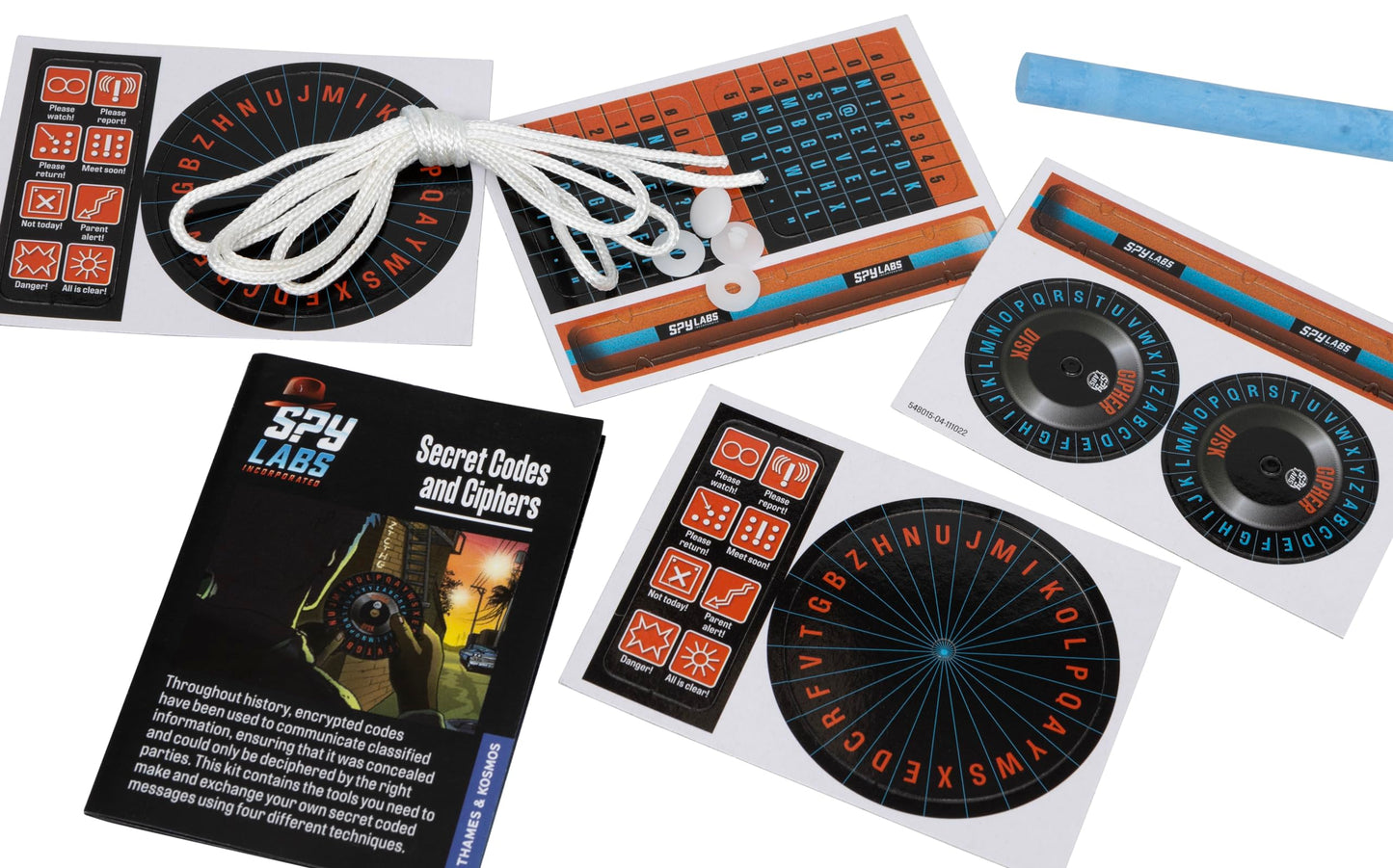 Thames & Kosmos Spy Labs Secret Codes & Ciphers Kit – Learn to Create & Exchange Coded Messages with Detective Tools for Young Investigators