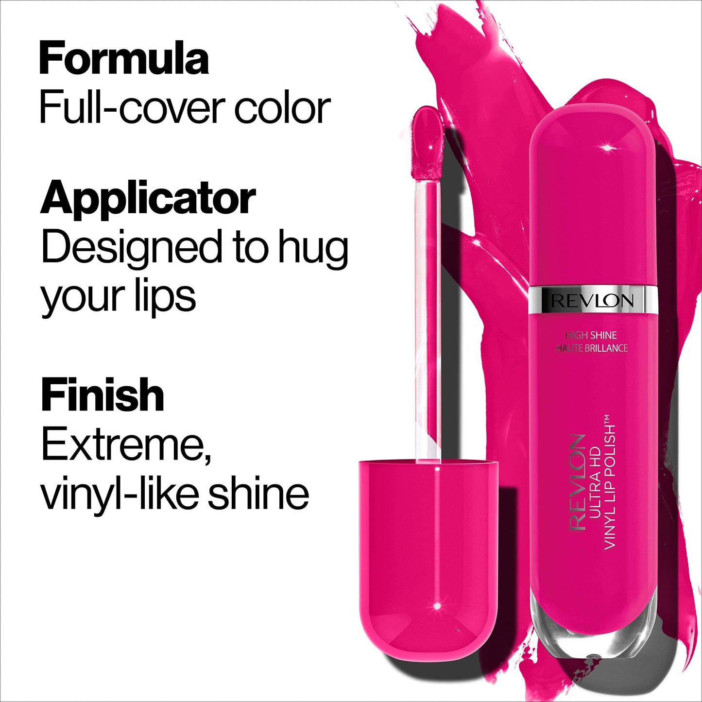 Revlon Ultra HD Vinyl Lip Polish, Liquid Lipstick, Birthday Suit, Mauve Nude Gloss