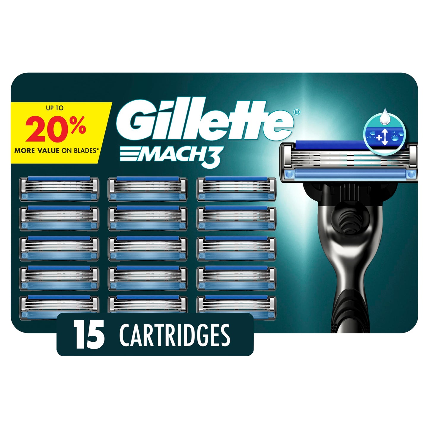 Gillette Mach3 Men's Razor Blades, 15 Blade Refills Beauty and Personal Care Gillette
