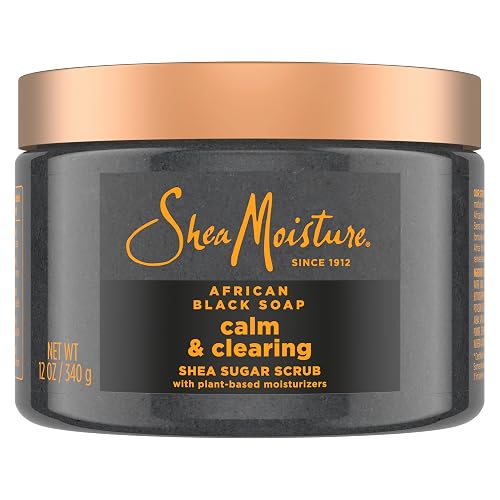 SheaMoisture Sugar Body Scrub African Black Soap for healthy, glowing skin African black soap with 24h shea moisture nutrients 12 oz Beauty & Personal Care Shea Moisture