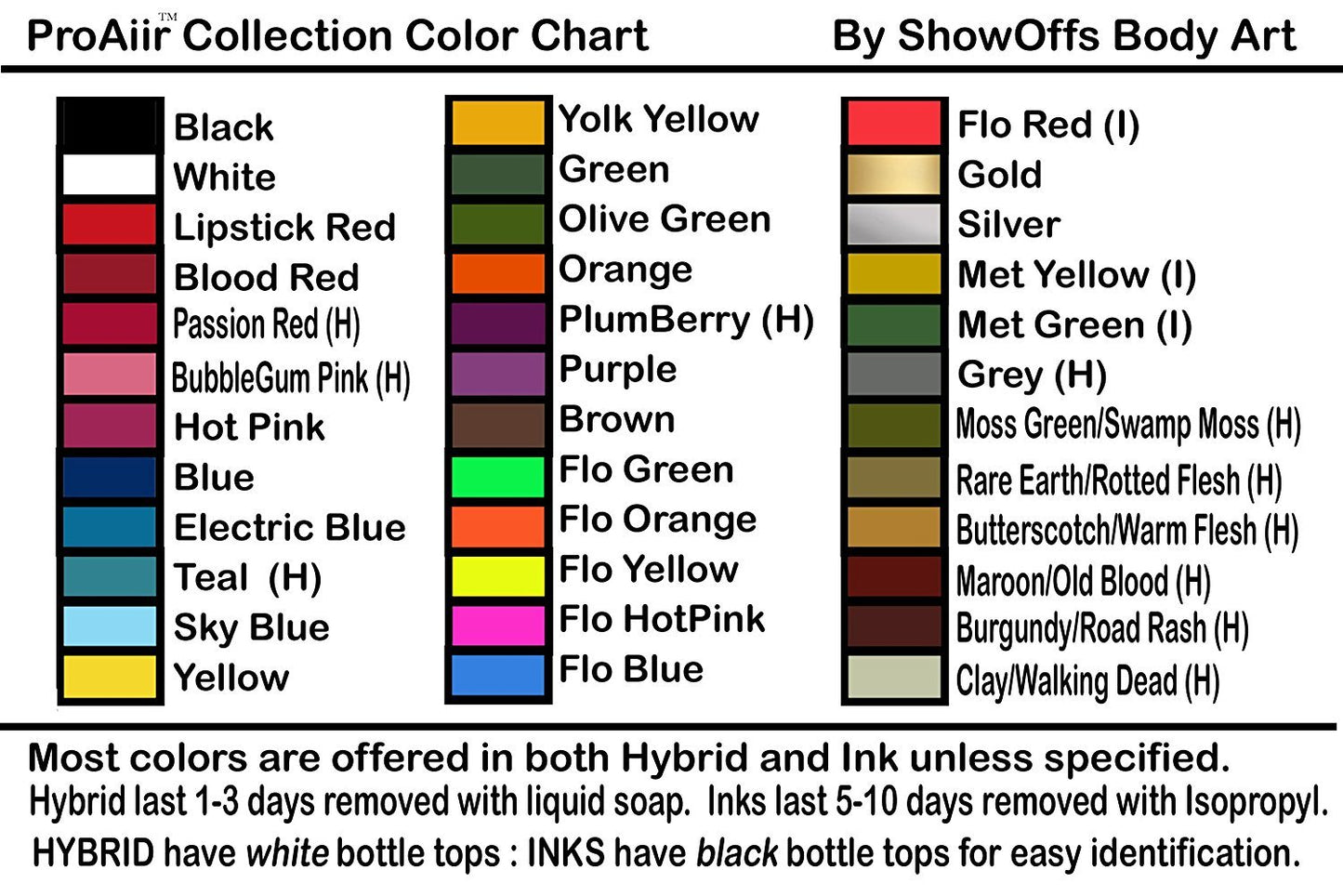 ProAiir Face and Body Painting Makeup - 4oz (120ml) Silver