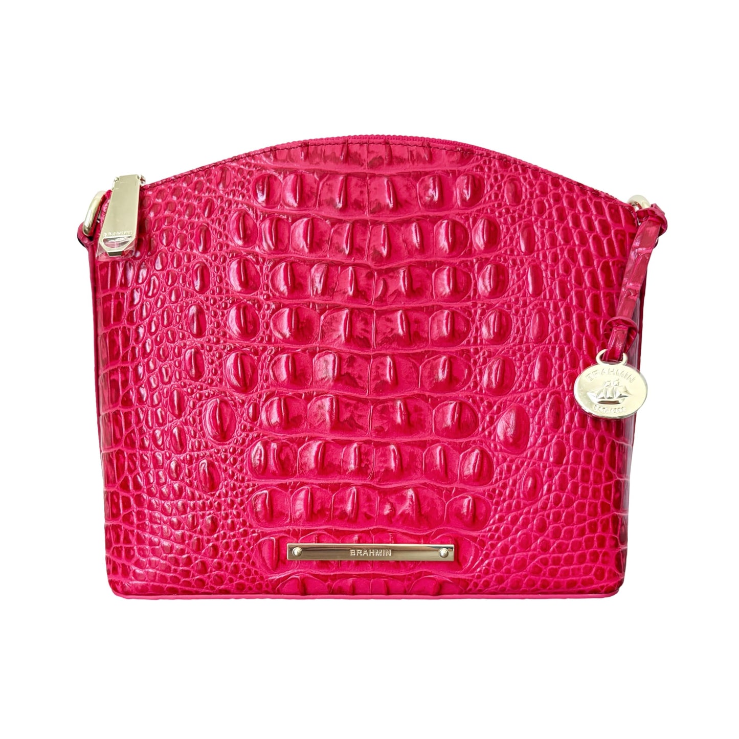 BRAHMIN Women's Mini Duxbury Genuine Leather Crossbody Shoulder Bag (Sweetheart Solid Melbourne)