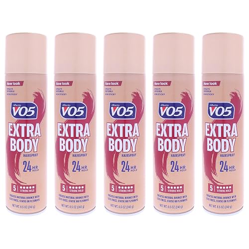 Alberto VO5 Crystal Clear Extra Body Hair Spray for Unisex - 8.5 oz Hair Spray - Pack of 5