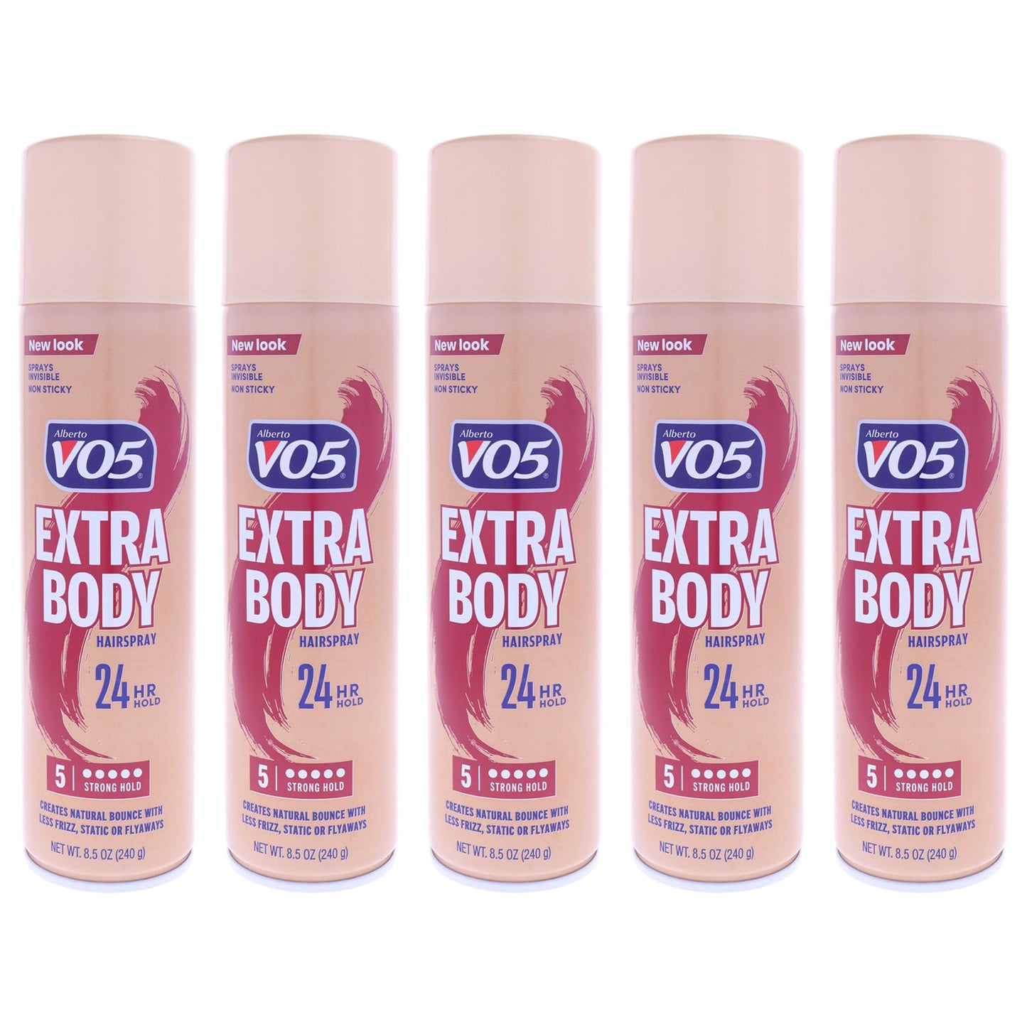 Alberto VO5 Crystal Clear Extra Body Hair Spray for Unisex - 8.5 oz Hair Spray - Pack of 5