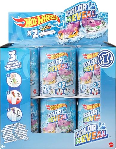 Hot Wheels Color Reveal 2 Pack of Vehicles with Surprise Reveal & Color-Change Feature