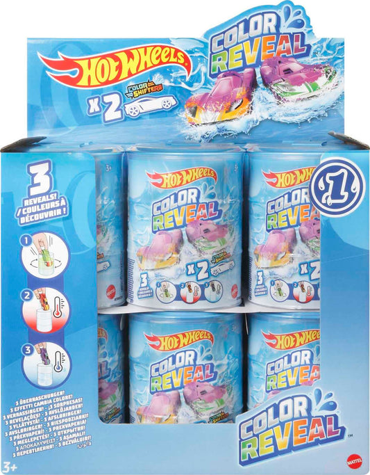 Hot Wheels Color Reveal 2 Pack of Vehicles with Surprise Reveal & Color-Change Feature