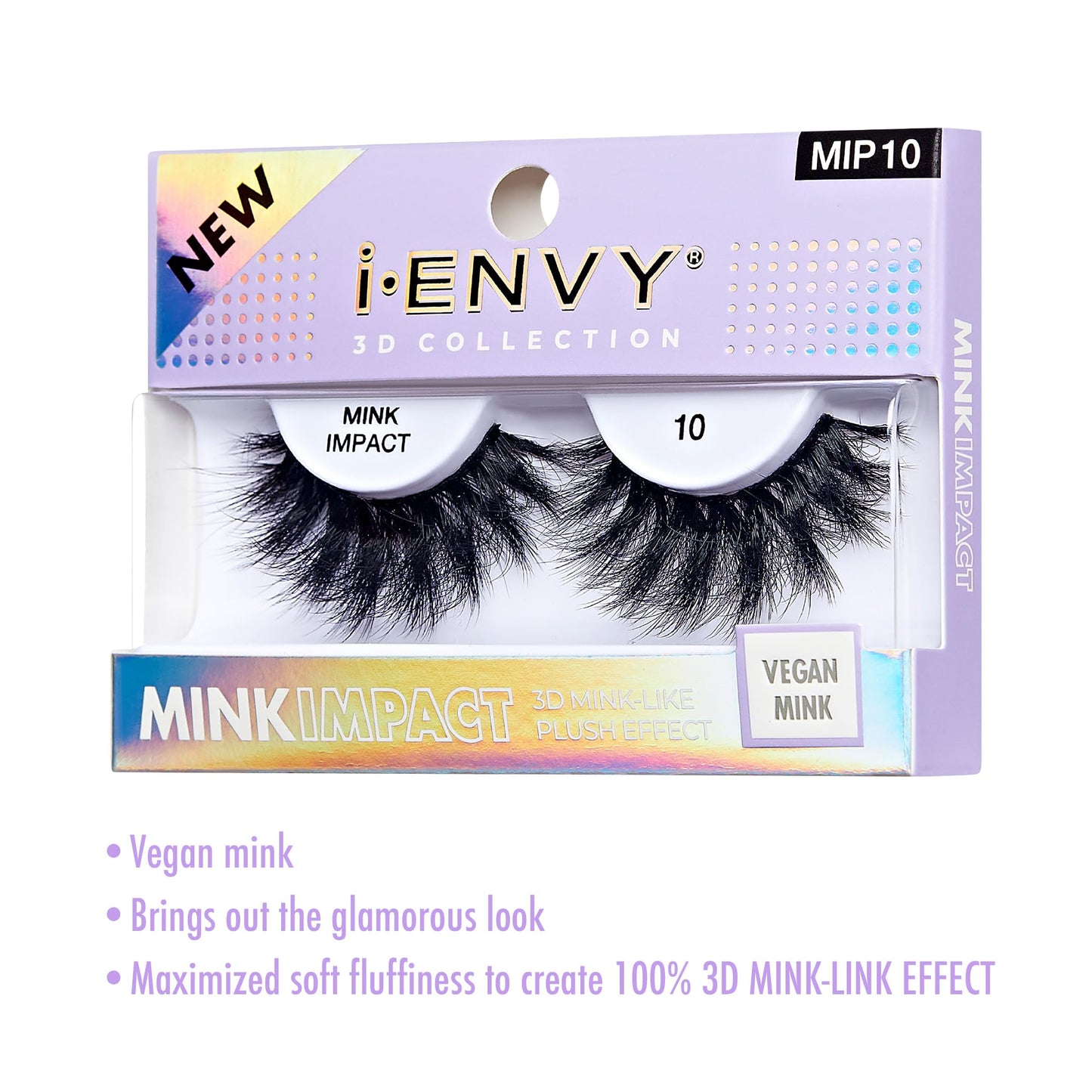 i-Envy False Lashes 3D Mink-Like Plush Impact Natural to Dramatic Vegan Eyelashes (10)