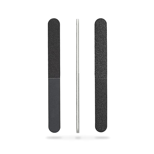 Professional Quality Nail File, Black 4 Way, White Center (100-180/240-600) 12 Pack