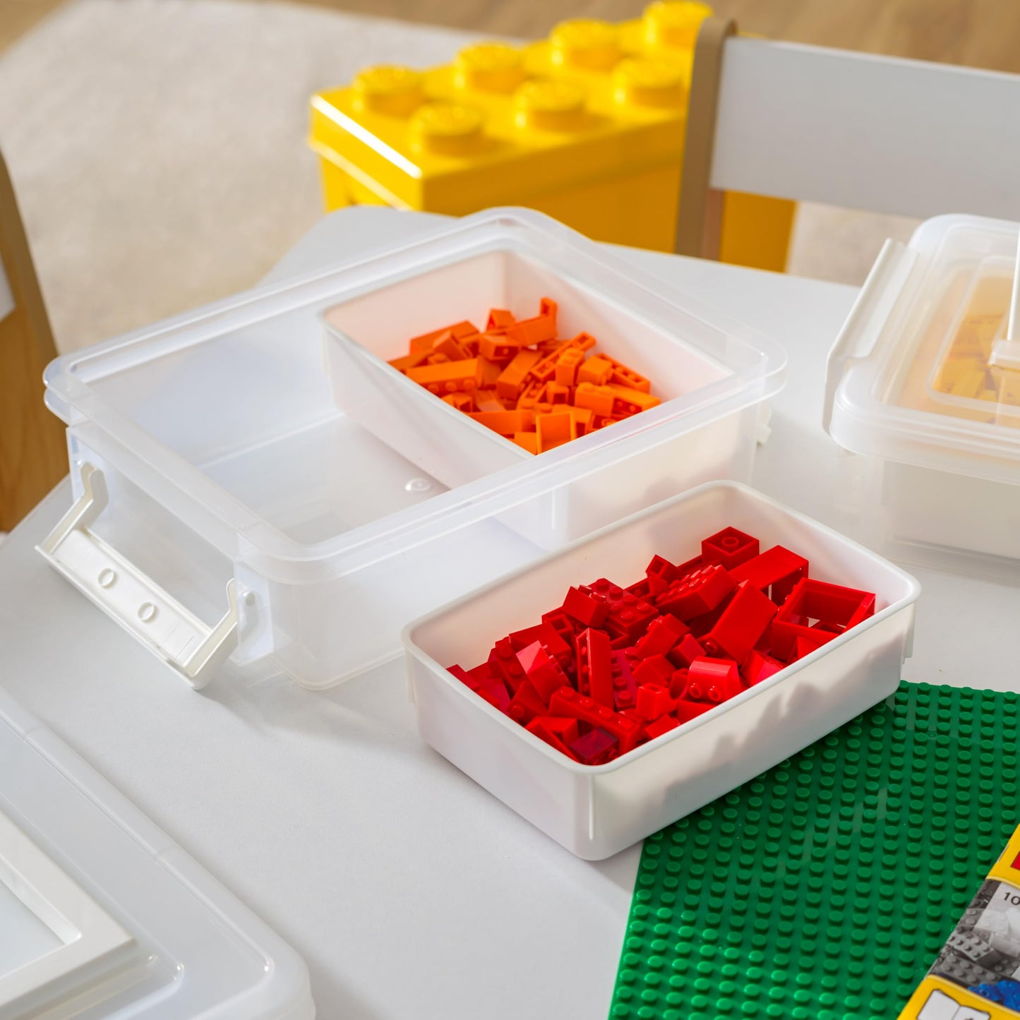 IRIS USA 1 Qt. Plastic Storage Bins with Lids, 2 Pack, Craft Storage Container, Sensory Bin, Organizing Containers for Home, Office & Art Supplies…